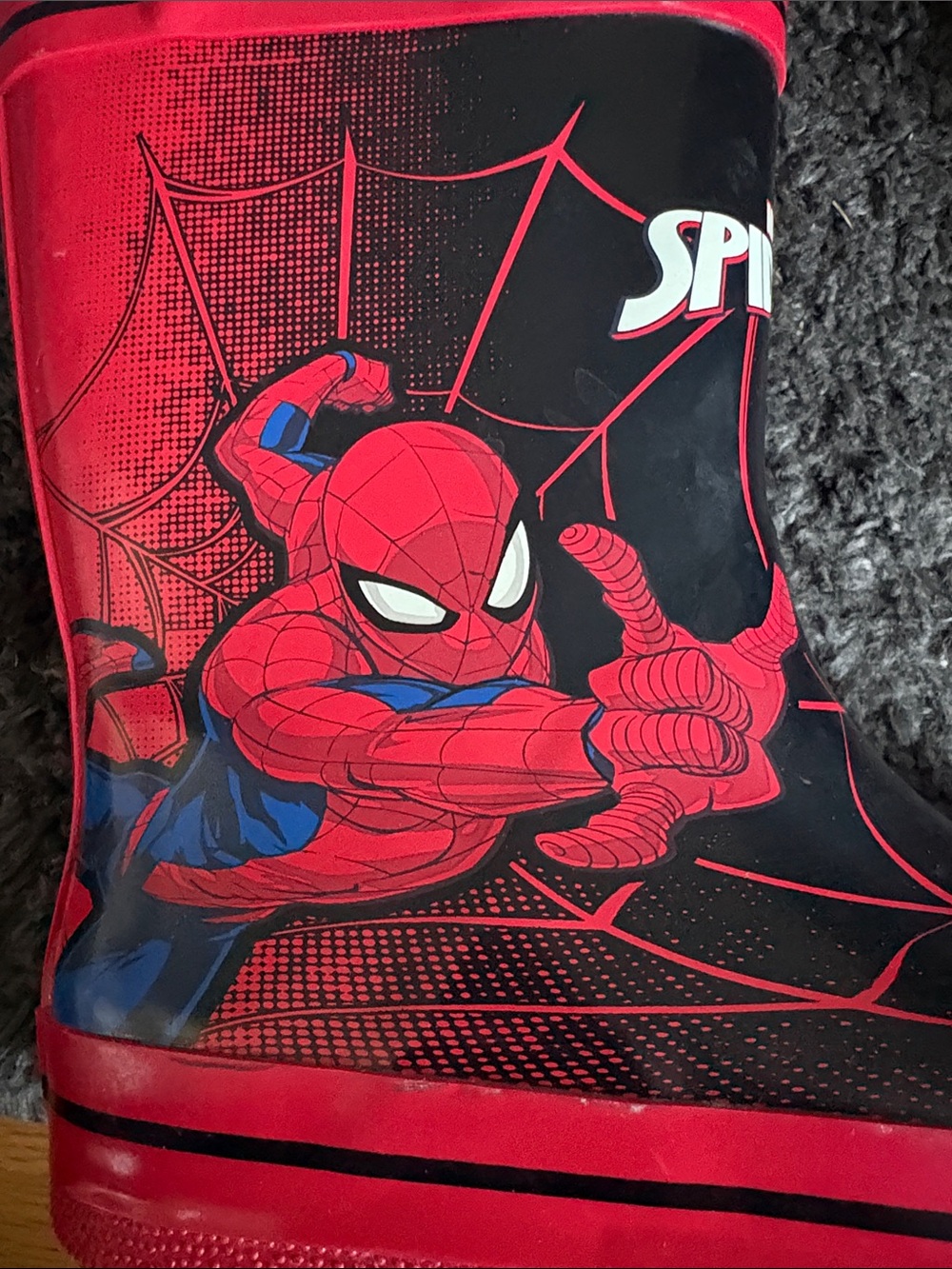 Marvel Spider-Man Kids Costume Rain Boot - Red, Black, Blue - Picture 2 of 9